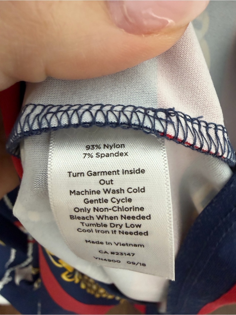 Talbots NAUTICAL-PRINT JEWEL-NECK SHIFT DRESS Medium Jersey - Picture 7 of 7